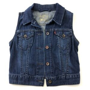 Levis womens denim vest Small Red Tab Western Casual Jean vest